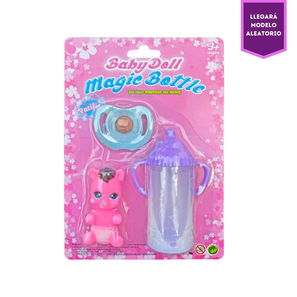 MUÑECA UNICORNIO CON BIBERÓN MÁGICO Y CHUPÓN PARA MUÑECAS - 1