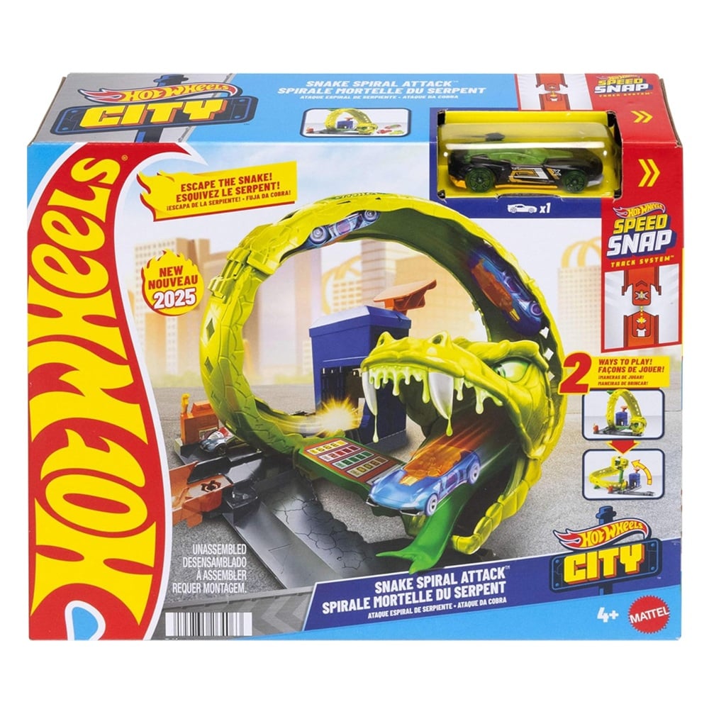 PISTA HOT WHEELS CITY ATAQUE ESPIRAL DE SERPIENTE - 1