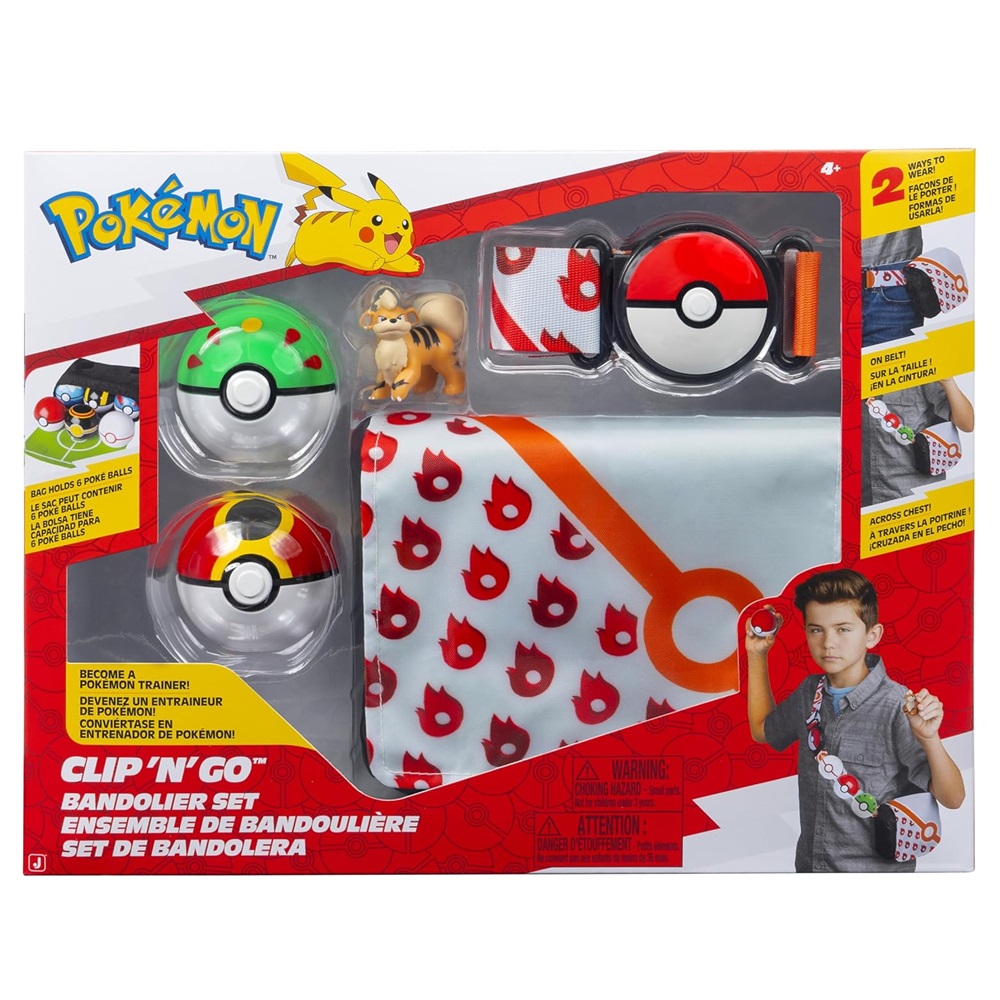 PLAYSET POKEMON BANDOLERA Y CINTURÓN CLIP N’ GO GROWLITHE - 1