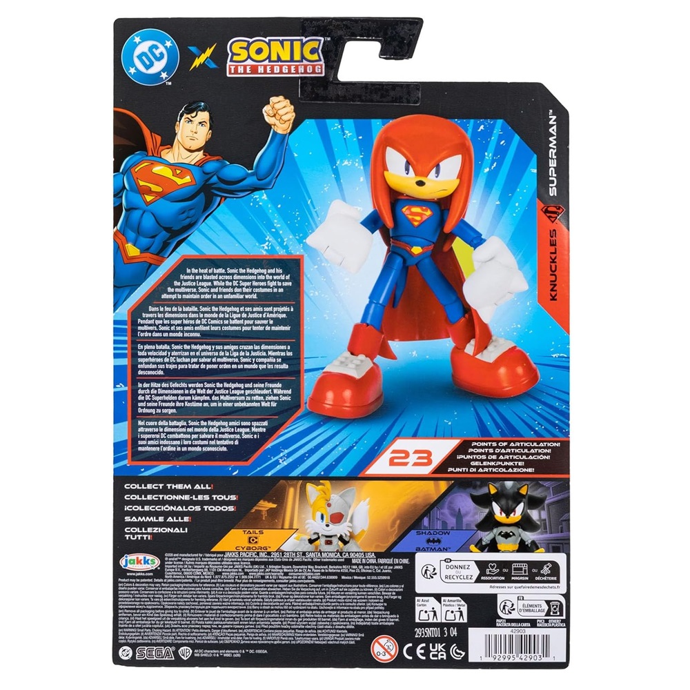 FIGURA DC X SONIC - SUPERMAN KNUCKLES ARTICULADO 13 CM - 6
