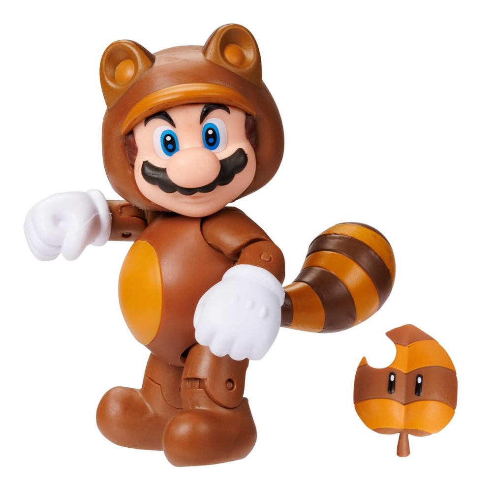 FIGURA ARTICULADA SUPER MARIO - MARIO TANOOKI 10 CM - 2