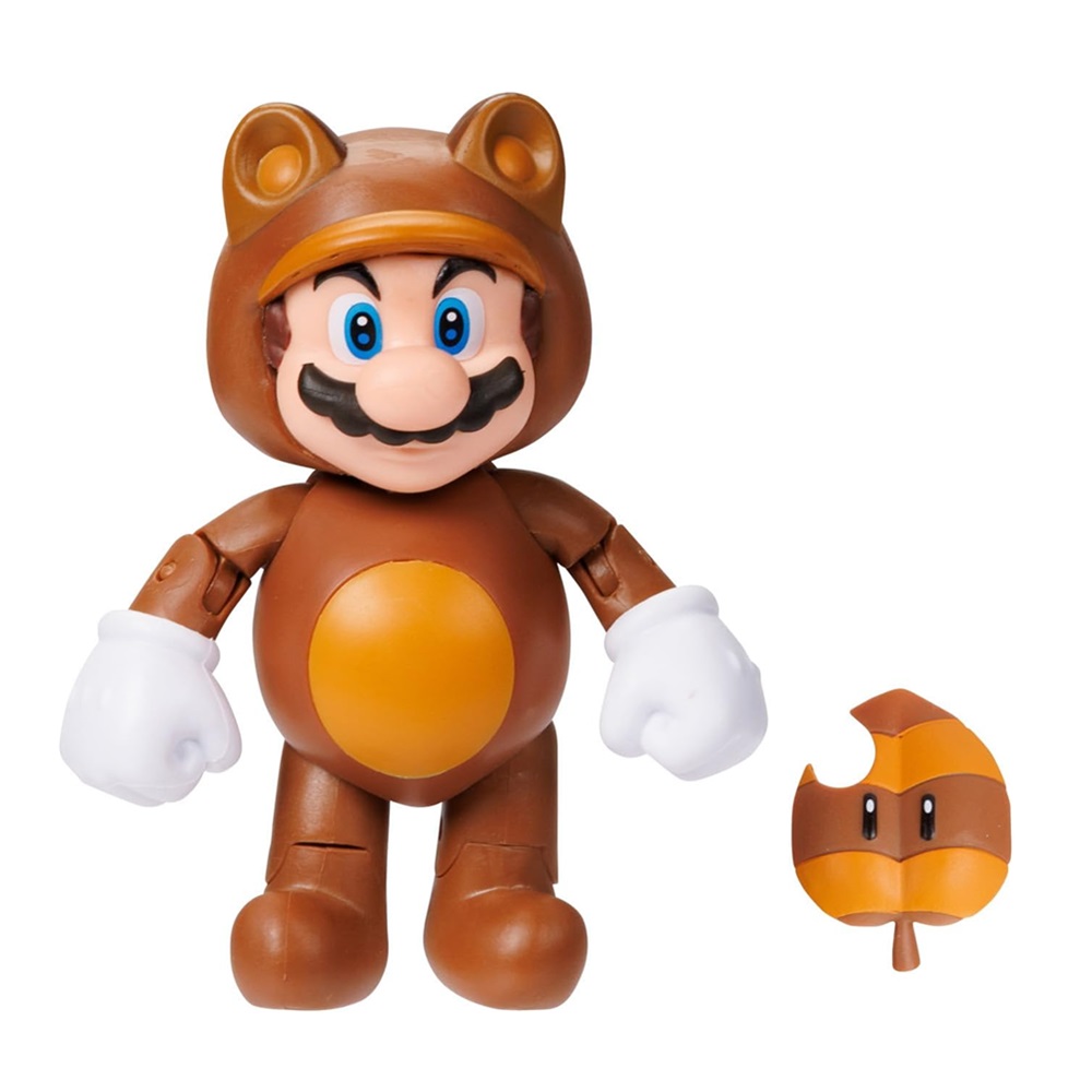 FIGURA ARTICULADA SUPER MARIO - MARIO TANOOKI 10 CM - 3