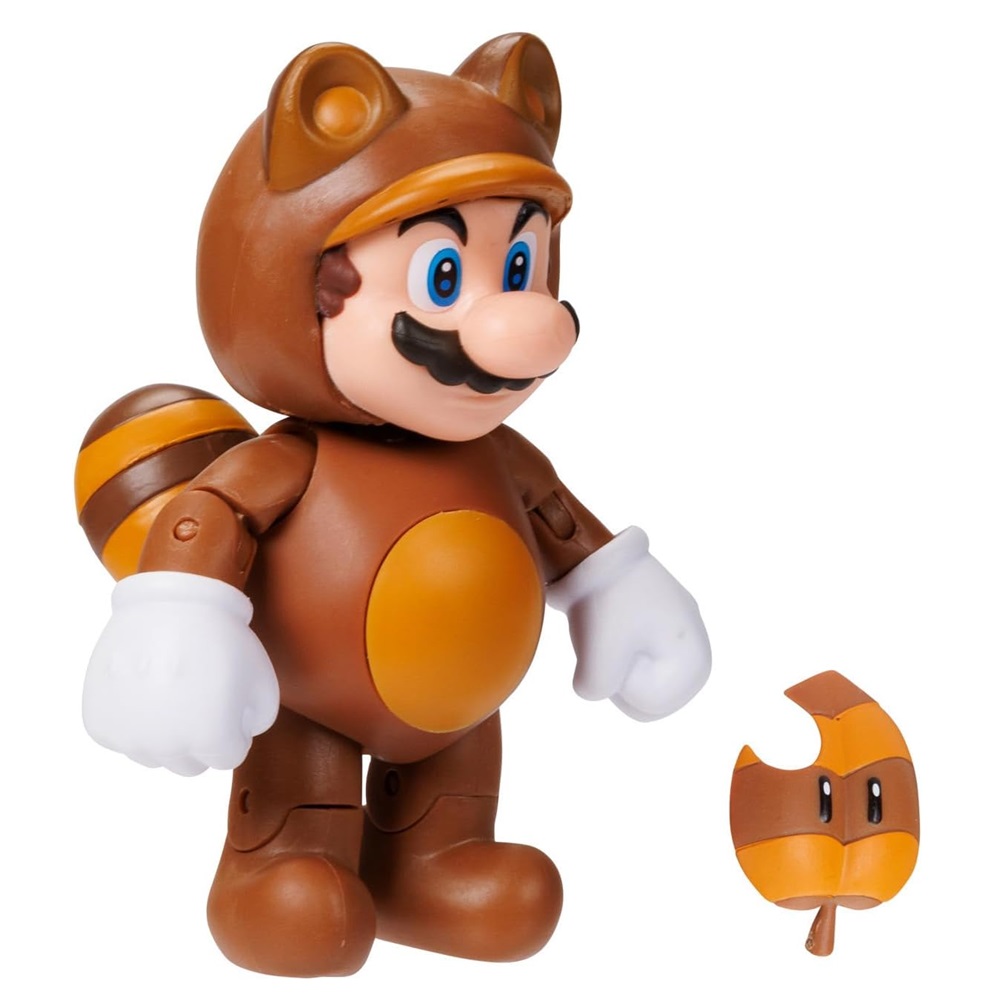 FIGURA ARTICULADA SUPER MARIO - MARIO TANOOKI 10 CM - 4