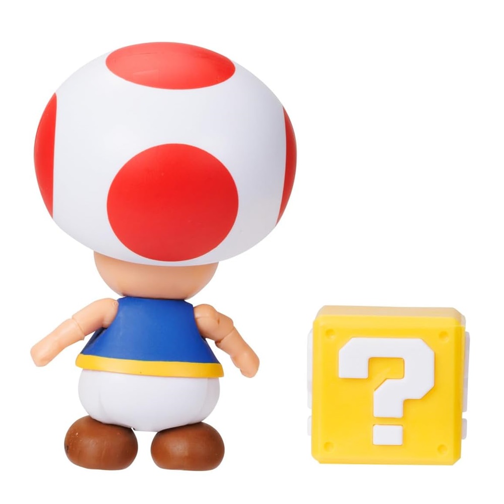 FIGURA ARTICULADA SUPER MARIO - TOAD CON BLOQUE 10 CM - 4