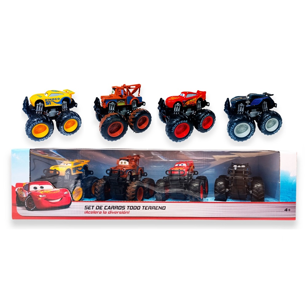CARS PACK X4 MONSTERS TRUCKS A FRICCION - 2