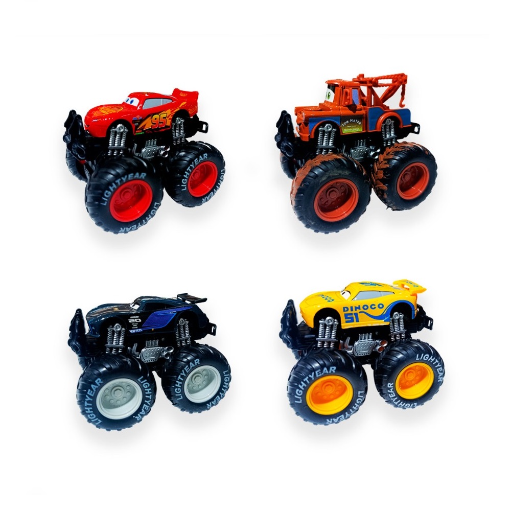 CARS PACK X4 MONSTERS TRUCKS A FRICCION - 3