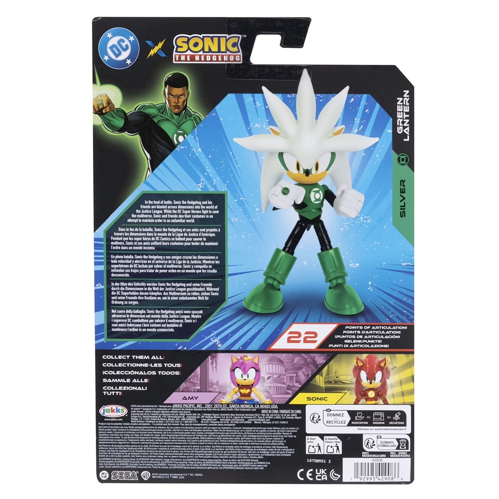 FIGURA DC X SONIC - SILVER GREEN LANTERN ARTICULADO 13 CM - 5