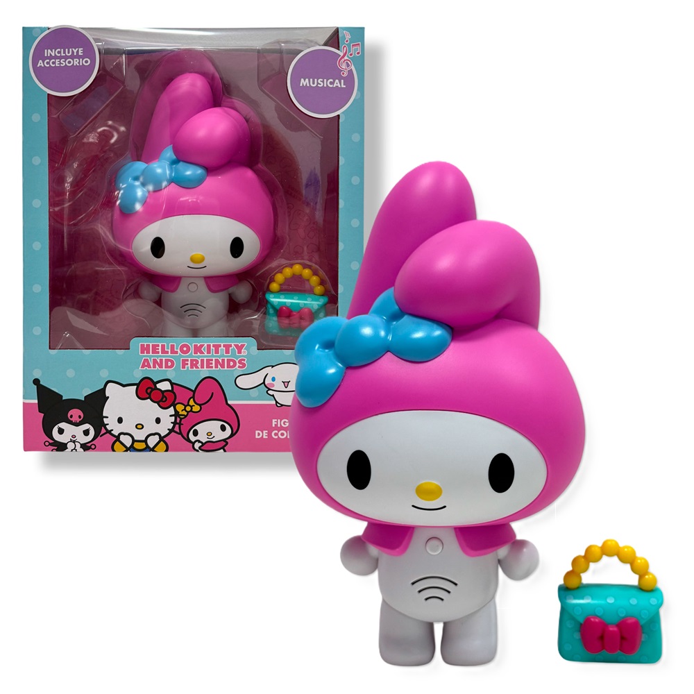 SANRIO HELLO KITTY MY MELODY MUSICAL CON ACCESORIO 22 CM - 1