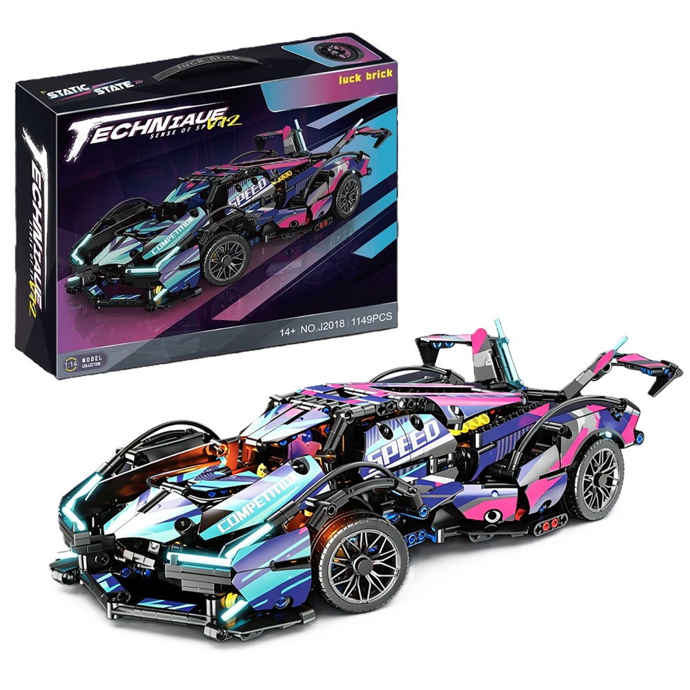 AUTO DE CARRERAS ARMABLE F1 CYBERPUNK V12 1149 PIEZAS - 1