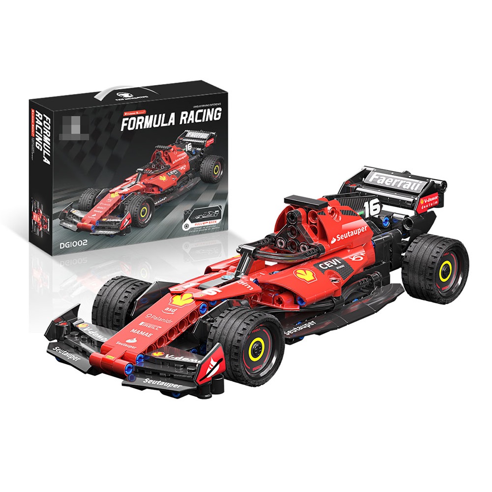 AUTO DE CARRERAS ARMABLE F1 ROJO 264 PIEZAS - 1