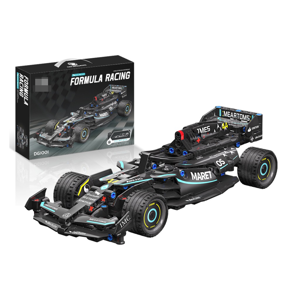 AUTO DE CARRERAS ARMABLE F1 NEGRO 268 PIEZAS - 1
