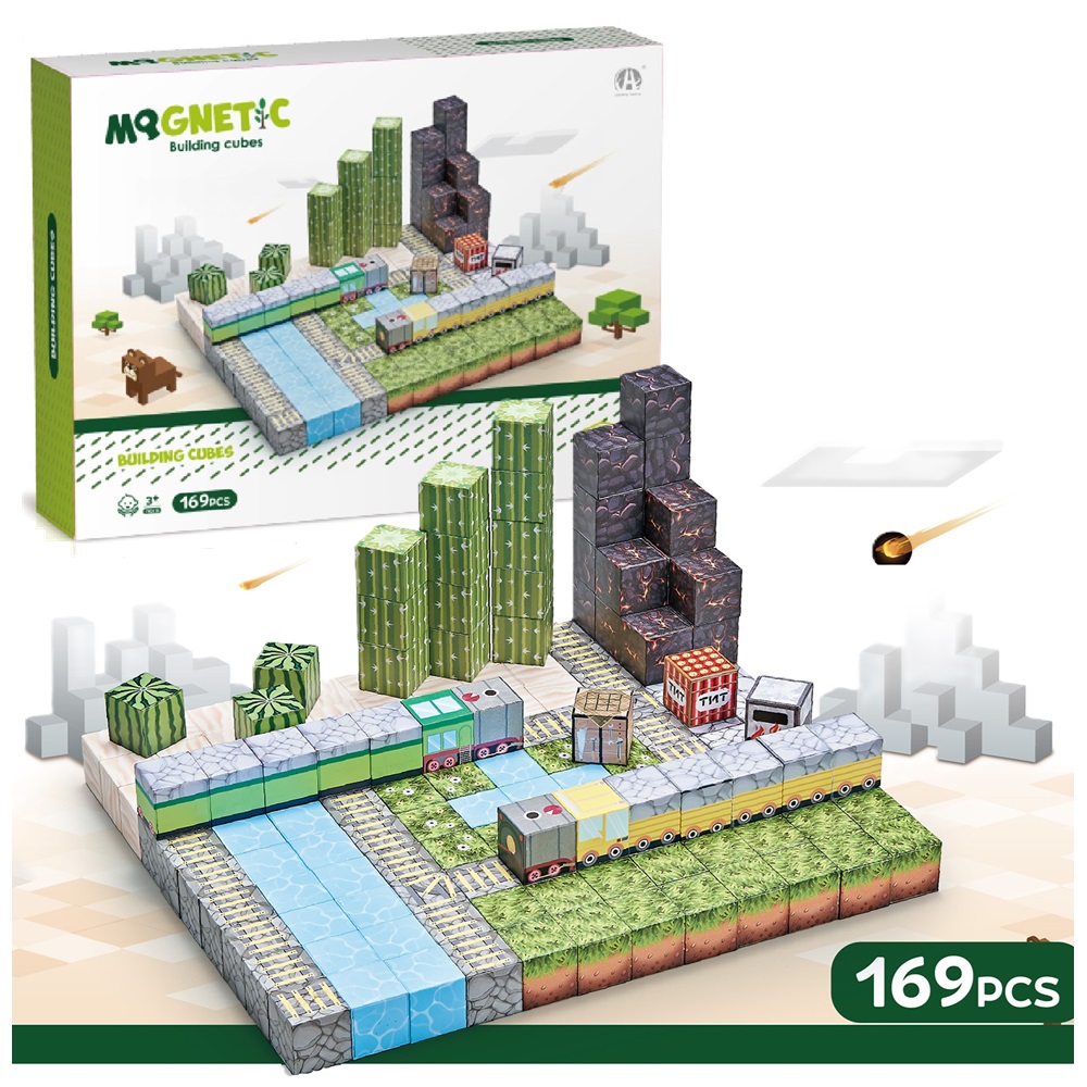 BLOQUES MAGNÉTICOS DE CONSTRUCCIÓN MINA DESIERTO 169 PCS - 1