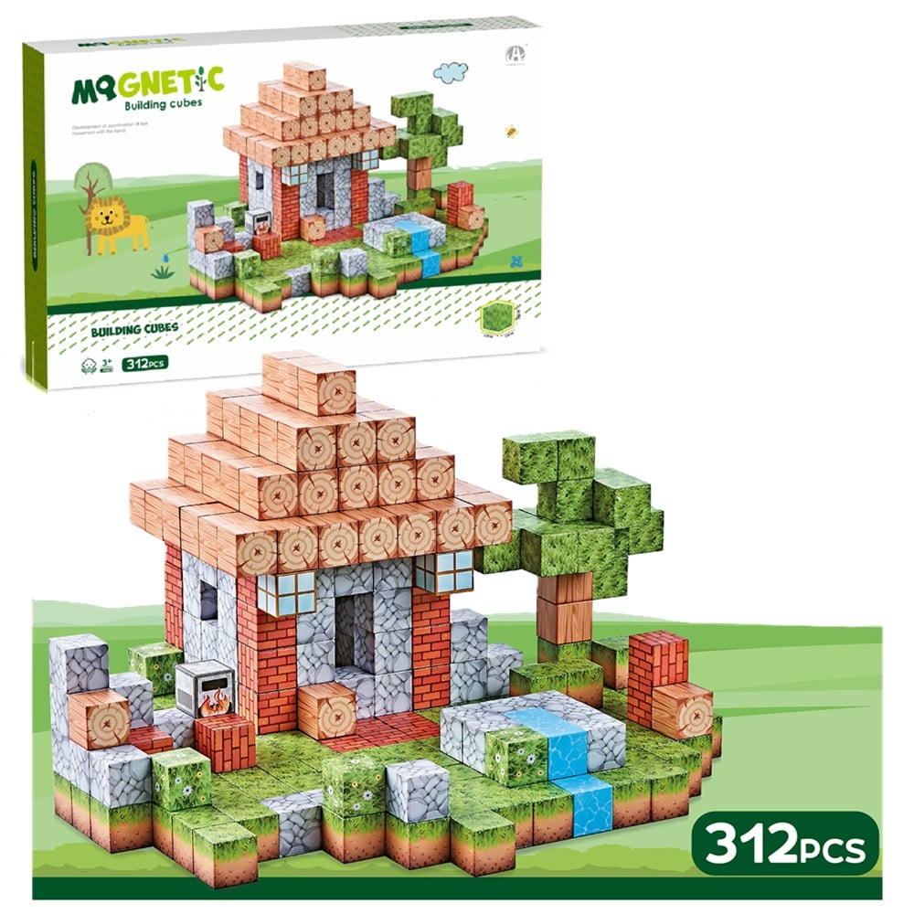 BLOQUES MAGNÉTICOS DE CONSTRUCCIÓN CASITA 312 PCS - 1