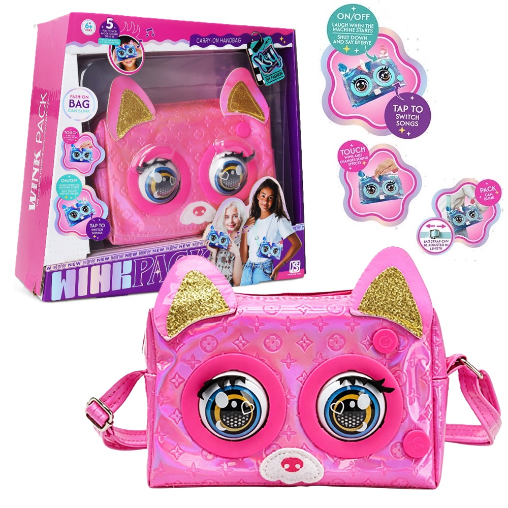 KSY CARTERA INTERACTIVA PARA NIÑAS GATO ROSA - 1