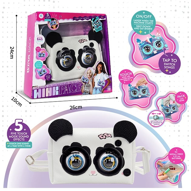 KSY CARTERA INTERACTIVA PARA NIÑAS PANDA - 3