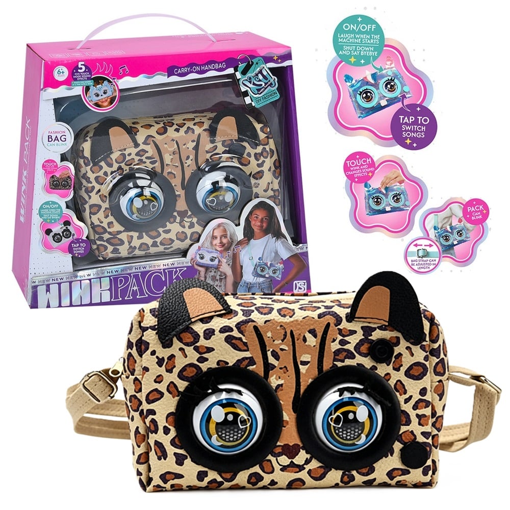 KSY CARTERA INTERACTIVA PARA NIÑAS LEOPARDO - 1
