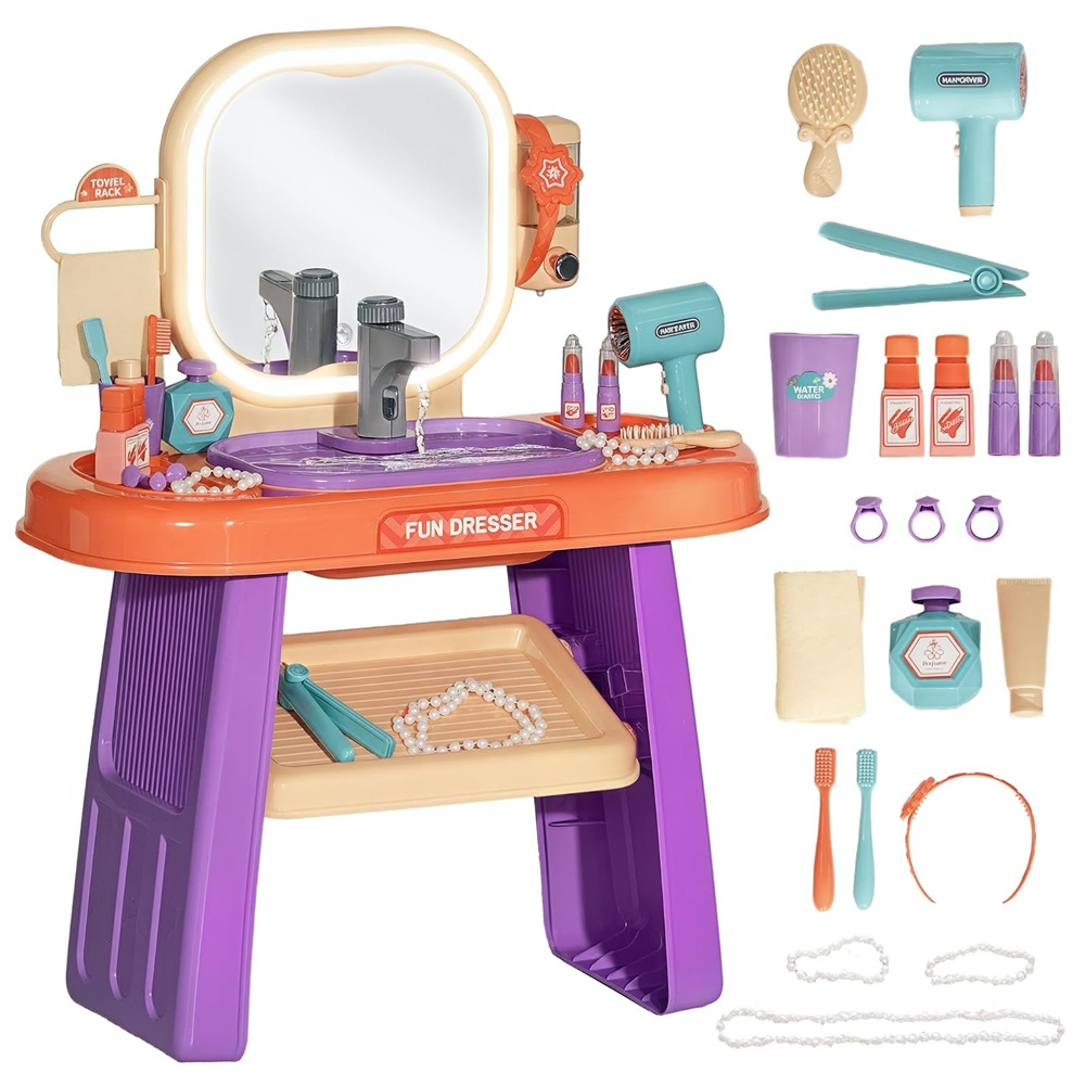 TOCADOR PARA NIÑAS CON LUZ LED Y SONIDOS +23 ACCESORIOS - 2