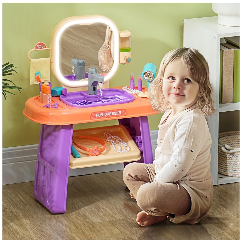 TOCADOR PARA NIÑAS CON LUZ LED Y SONIDOS +23 ACCESORIOS - 3