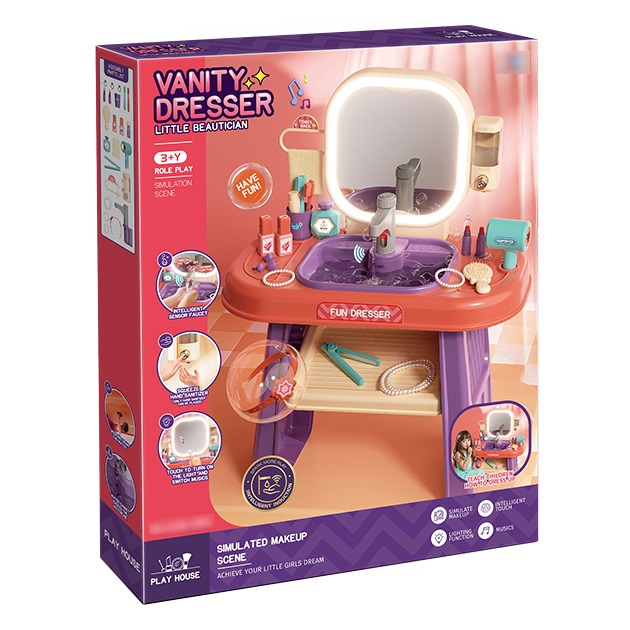 TOCADOR PARA NIÑAS CON LUZ LED Y SONIDOS +23 ACCESORIOS - 7