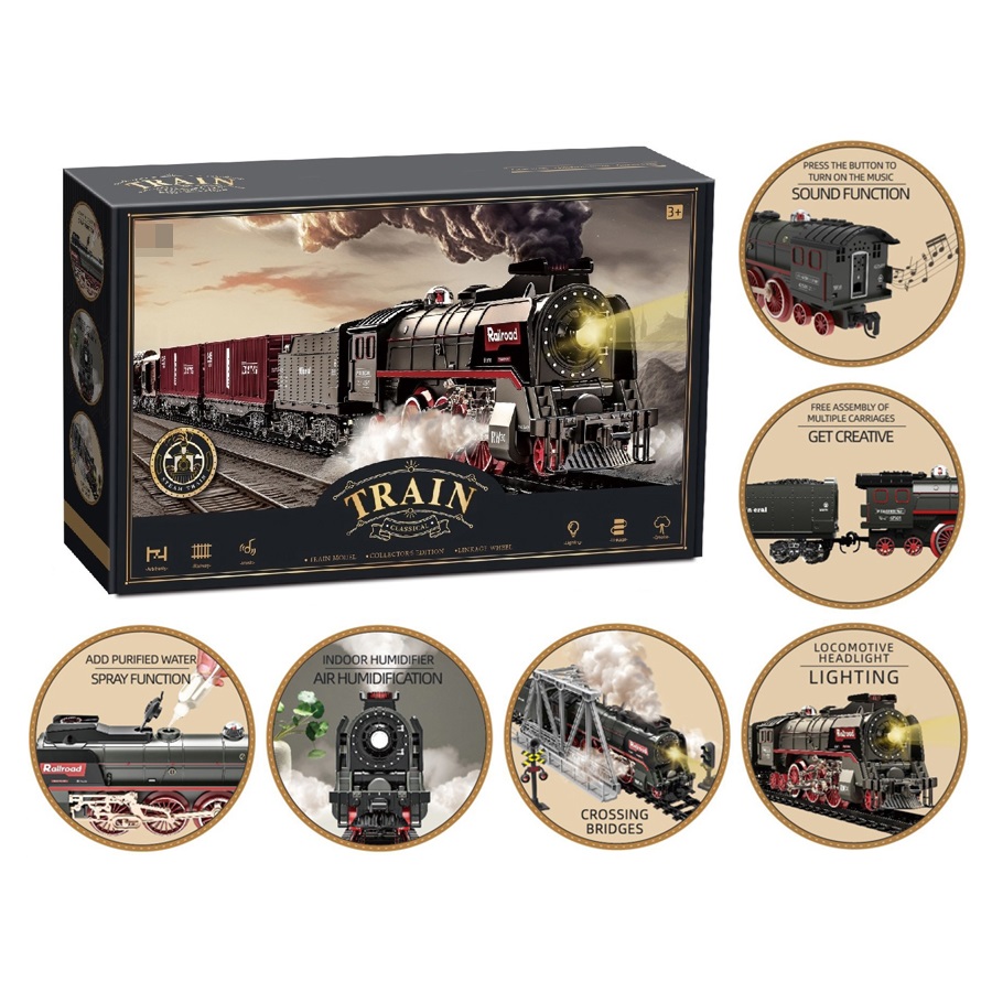 TREN ELECTRICO NEGRO CON HUMO LUCES Y SONIDO - 3
