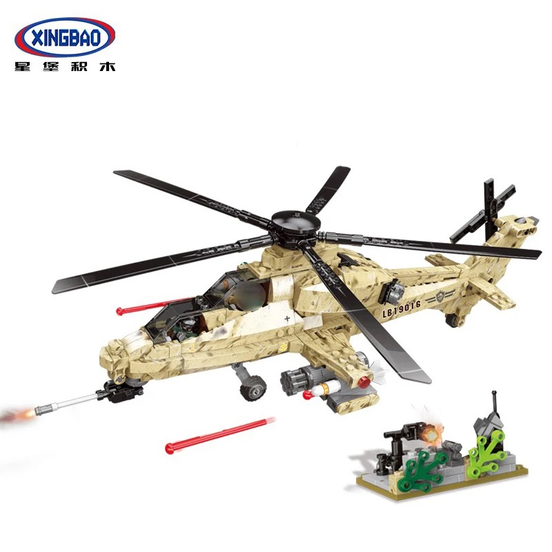 BLOQUES ARMABLES HELICÓPTERO MILITAR WZ10 749 PCS - 2