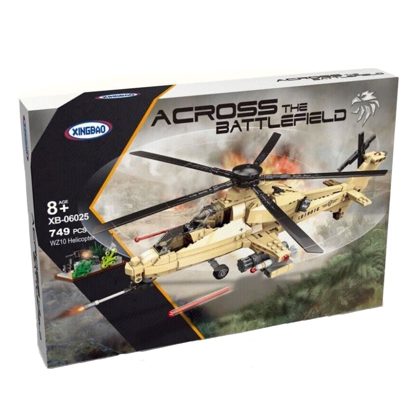 BLOQUES ARMABLES HELICÓPTERO MILITAR WZ10 749 PCS - 3