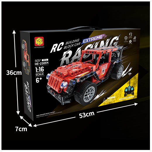 AUTO CAMIONETA ARMABLE RC ROJO 505 PCS A CONTROL REMOTO - 2