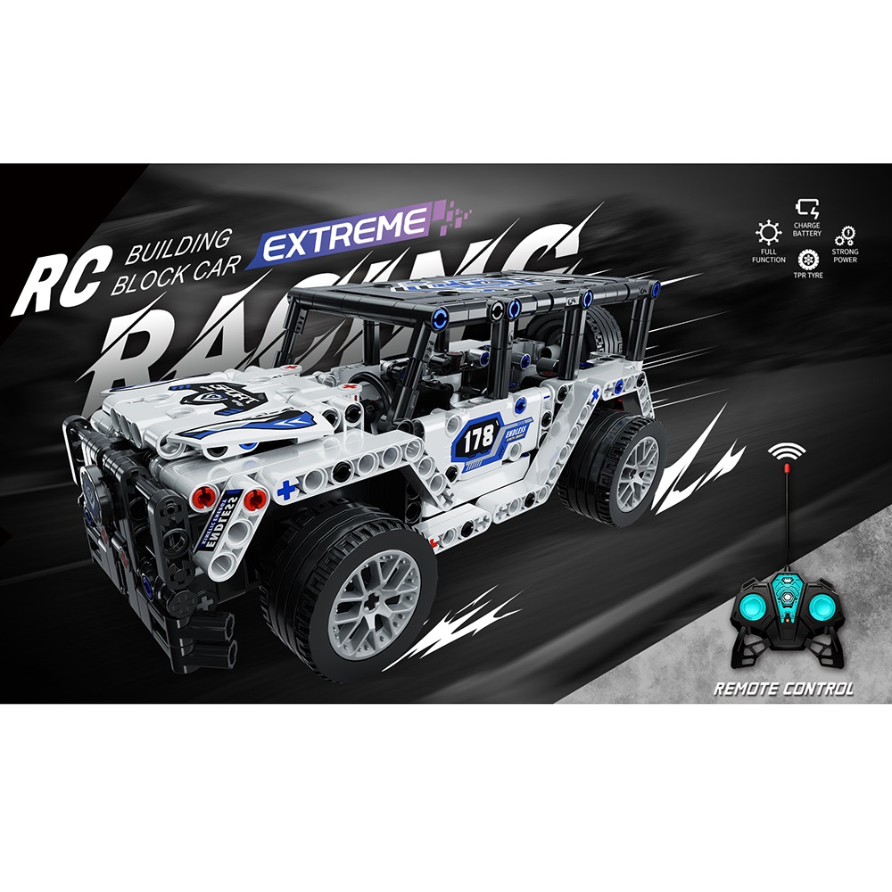 AUTO CAMIONETA ARMABLE RC BLANCO 511 PCS A CONTROL REMOTO - 3