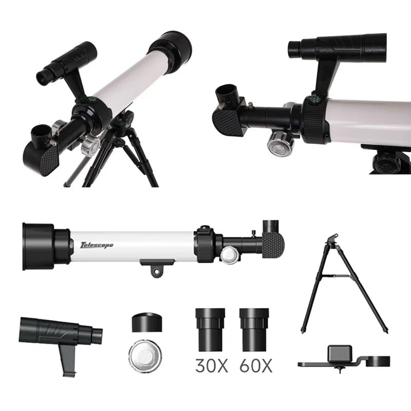 TELESCOPIO ASTRONÓMICO PARA NIÑOS CON TRIPODE Y ACCESORIOS - 2