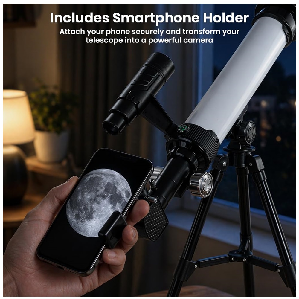 TELESCOPIO ASTRONÓMICO PARA NIÑOS CON TRIPODE Y ACCESORIOS - 4