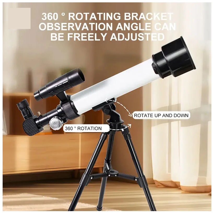 TELESCOPIO ASTRONÓMICO PARA NIÑOS CON TRIPODE Y ACCESORIOS - 5