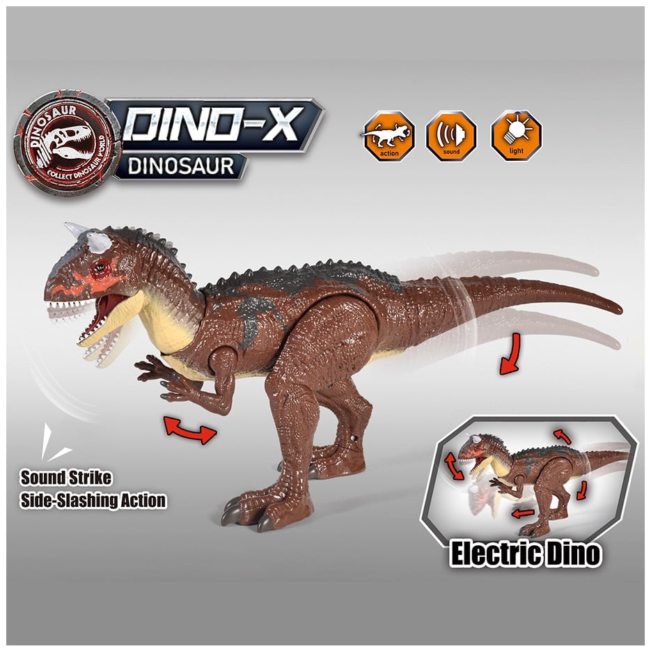 JUGUETE DINOSAURIO CARNOTAURUS CON LUZ Y SONIDO 35 CM - 3