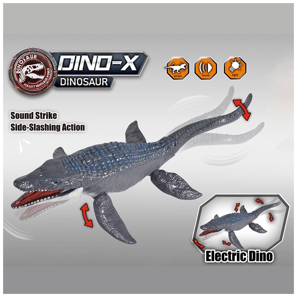 JUGUETE DINOSAURIO MOSASAURUS CON LUZ Y SONIDO 35 CM - 3