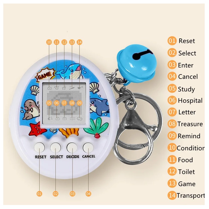MINI MASCOTA VIRTUAL TAMAGOTCHI - RETRO DIGITAL PET GAME - 6