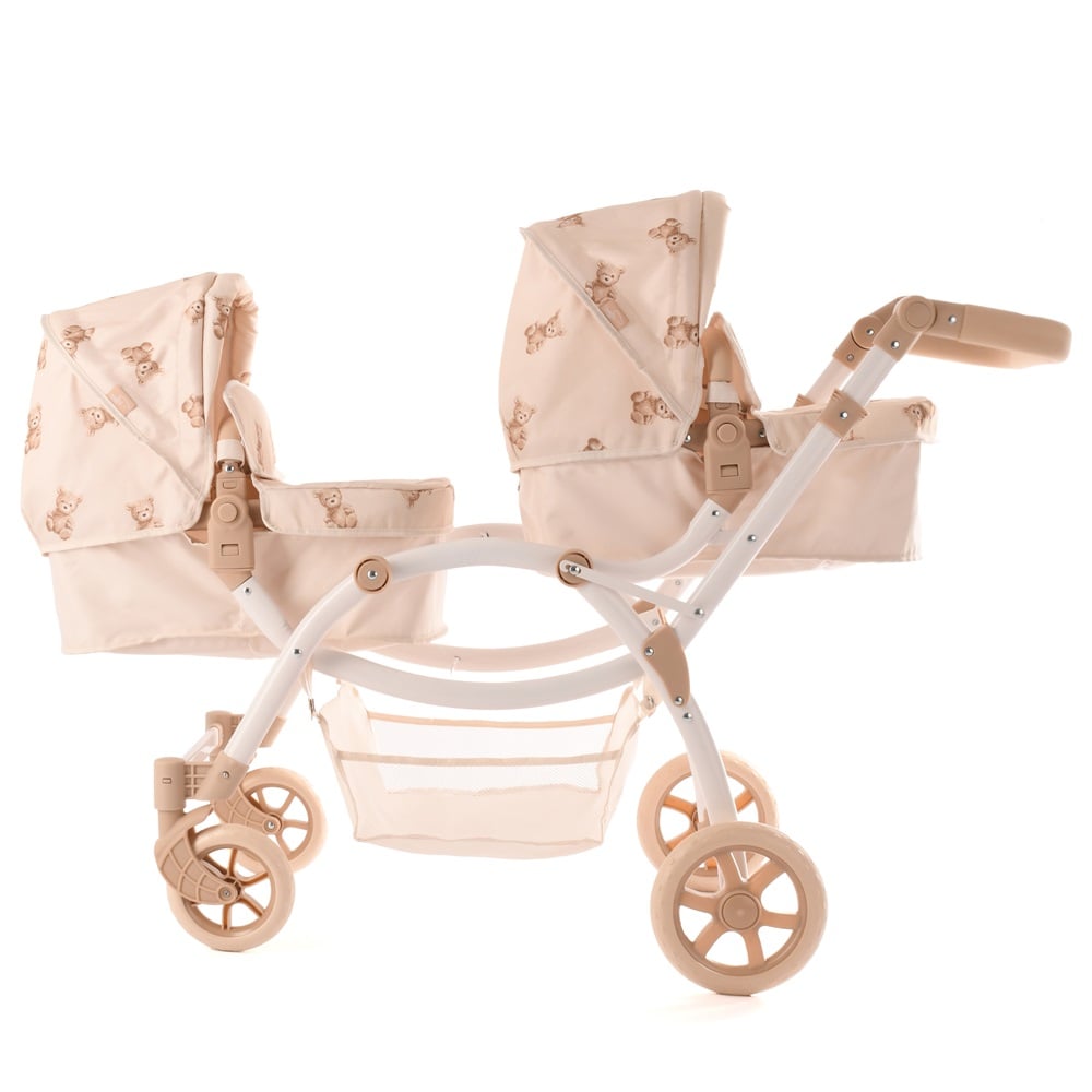 COCHE MUÑECA ROMA PRAMS TEDDY TWIN REBORN - 1