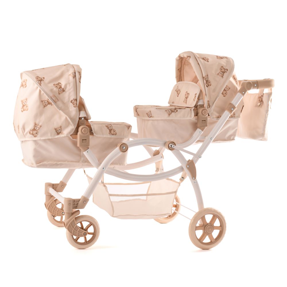 COCHE MUÑECA ROMA PRAMS TEDDY TWIN REBORN - 3