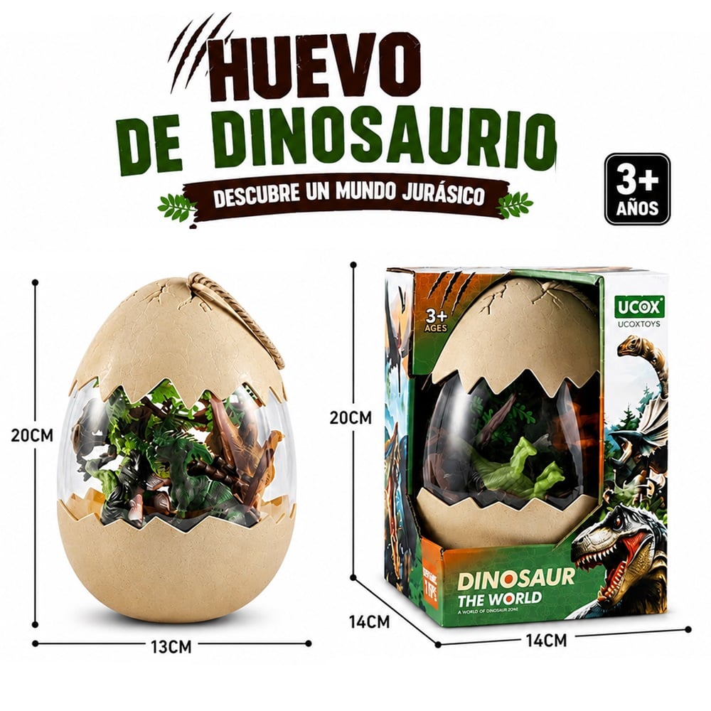 HUEVO SORPRESA CON DINOSAURIOS Y ACCESORIOS - 3