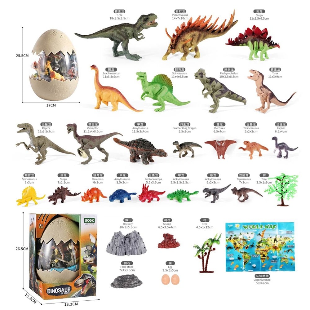 HUEVO SORPRESA CON DINOSAURIOS Y ACCESORIOS - 2