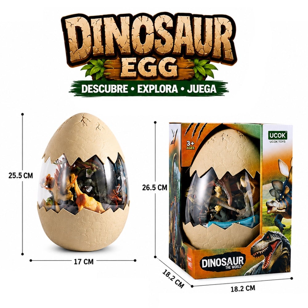 HUEVO SORPRESA CON DINOSAURIOS Y ACCESORIOS - 3