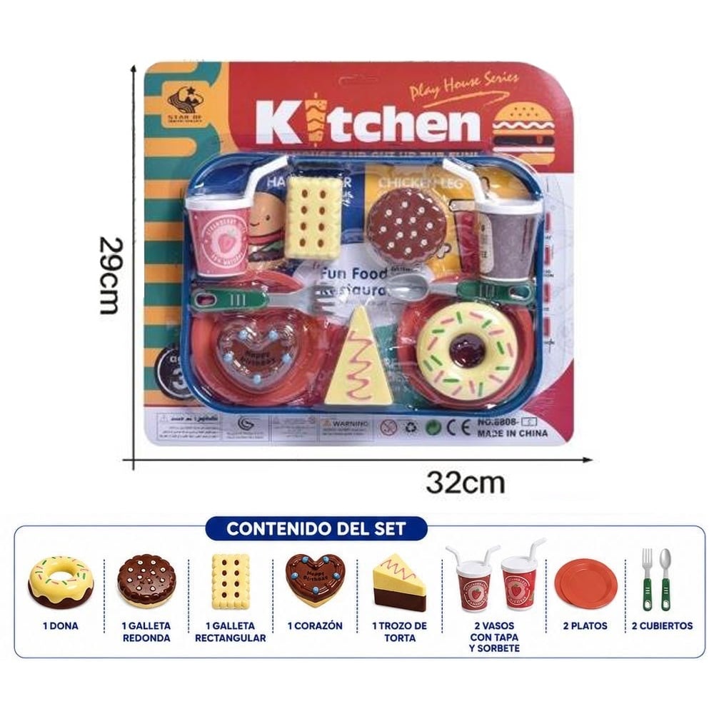SET BLISTER JUGUETES DE COMIDA POSTRES Y BEBIDAS - 2