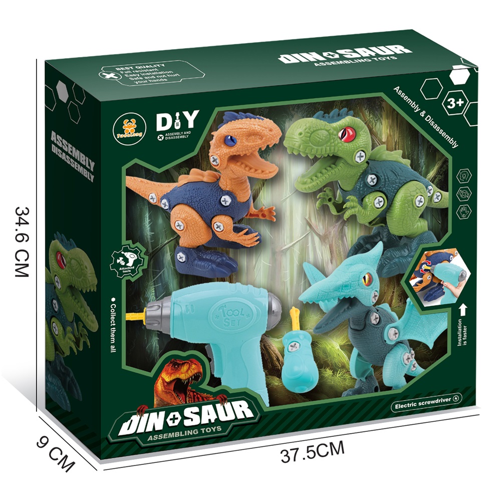 SET DE 3 DINOSAURIOS PARA ARMAR CON DESTORNILLADOR - 2