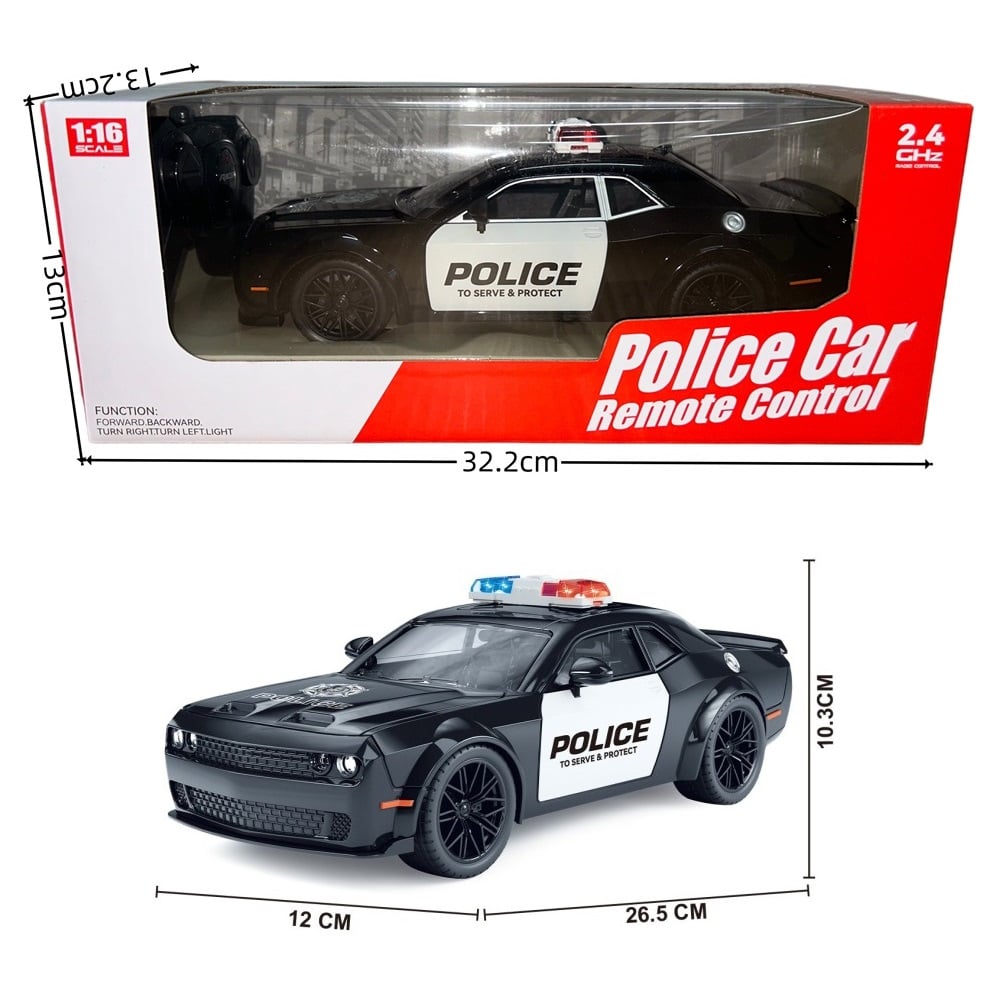 AUTO DE POLICÍA A CONTROL REMOTO A ESCALA 1:16 - 2