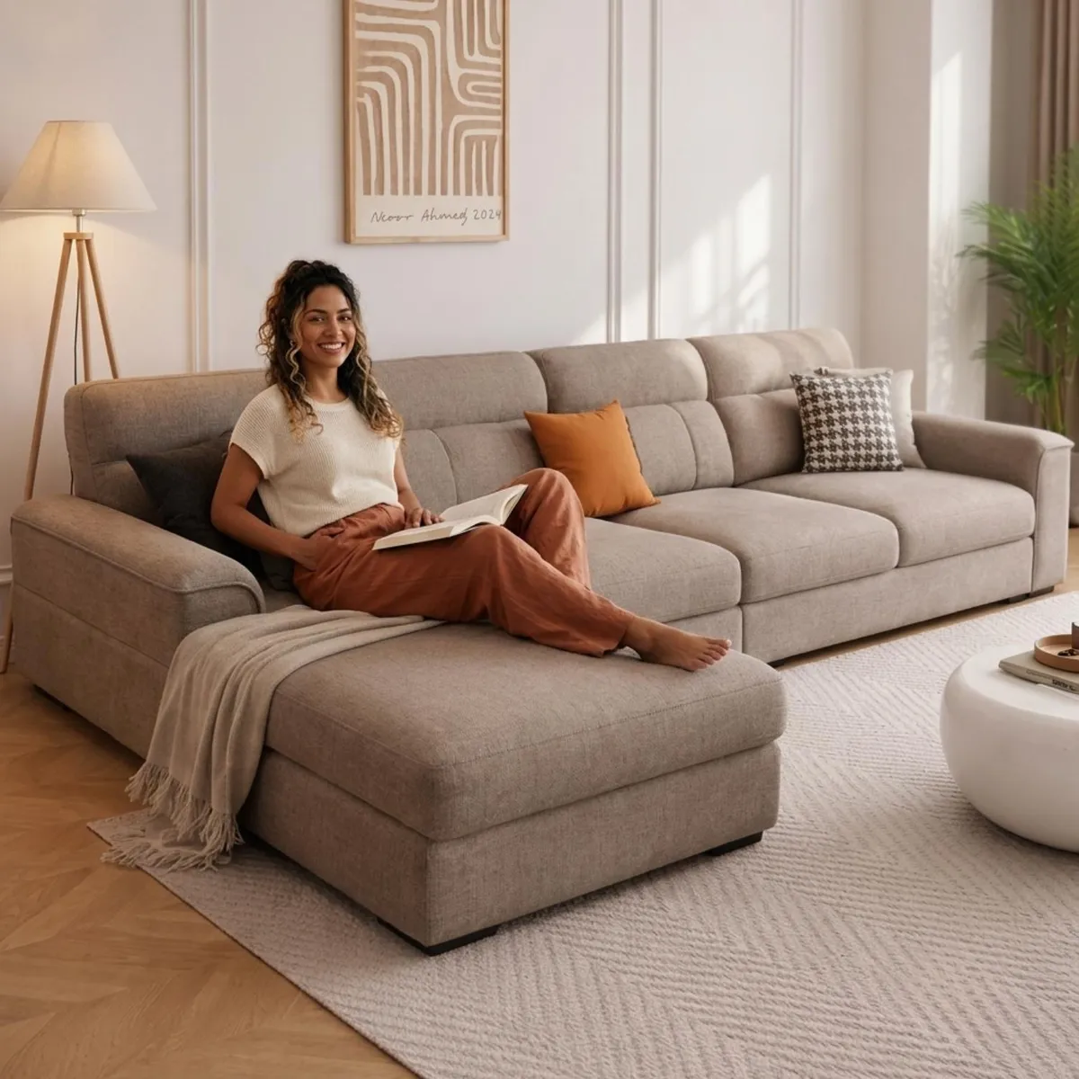 SECCIONAL IZQUIERDO HERLY EN L AMOBLAMOS EN CHENILLE ANTIFLUIDO PET FRIENDLY - 1