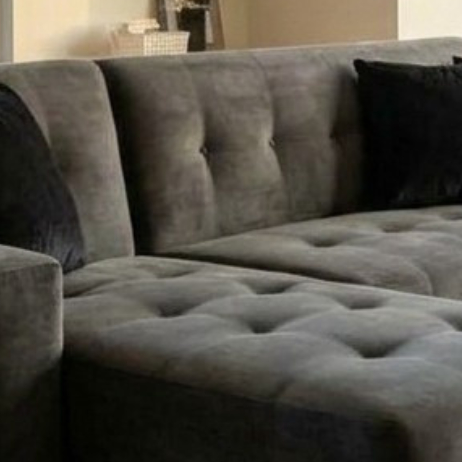 MUEBLE SECCIONAL EN L 200 X 150 CM AMOBLAMOS EN TELA ANTIFLUIDO CON 2 COJINES DE REGALO - 5