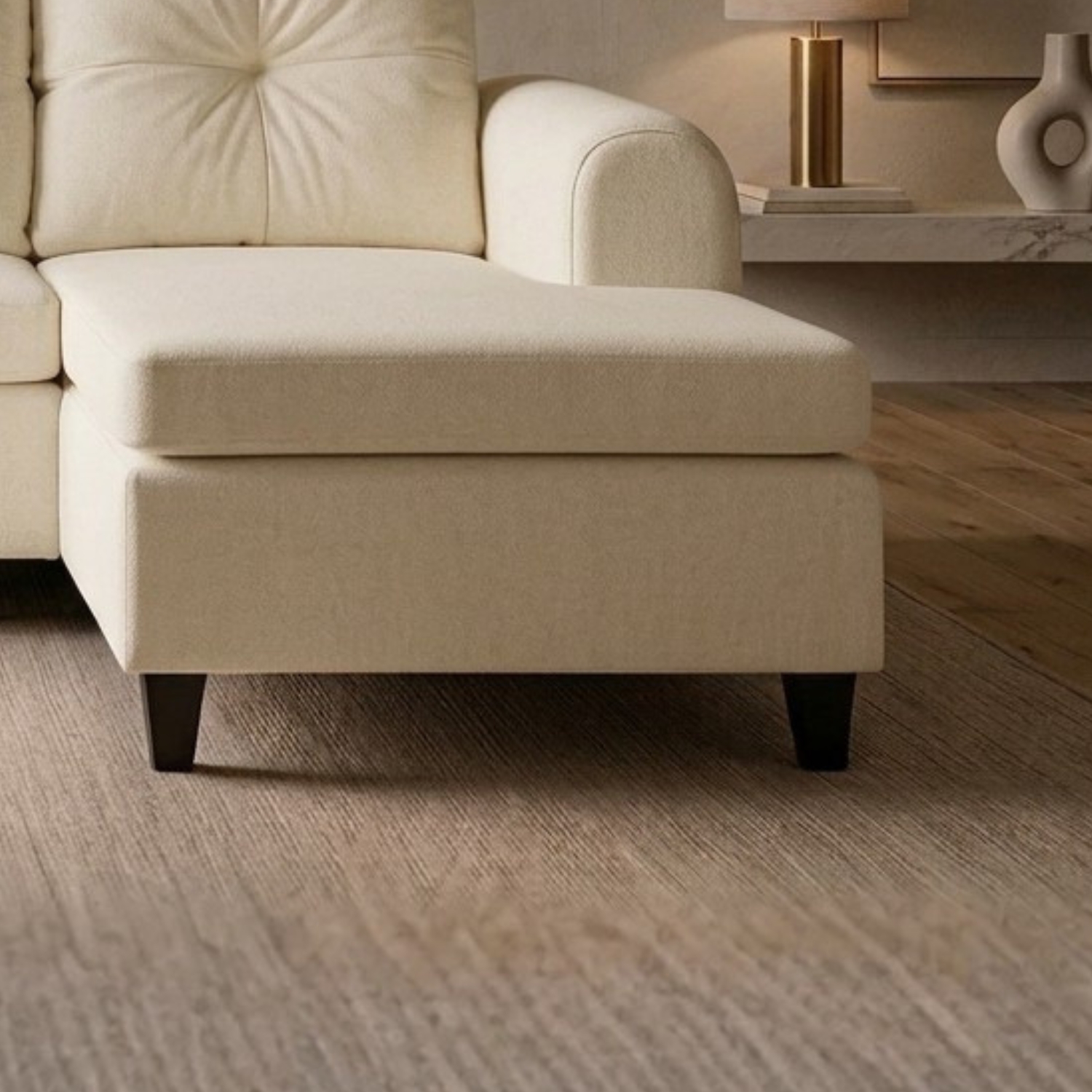 MUEBLE SECCIONAL MIRIAM EN L DE 190 X 140 CM TELA MONTREAL CON ASIENTOS Y RESPALDOS MÓVILES - 3