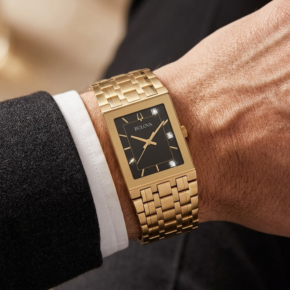 RELOJ HOMBRE BULOVA QUADRA MARC ANTHONY 97D132 DORADO - 4