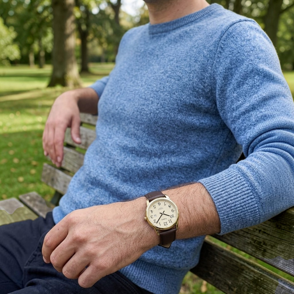 RELOJ HOMBRE TIMEX EASY READER TW2P75800 DORADO - 4