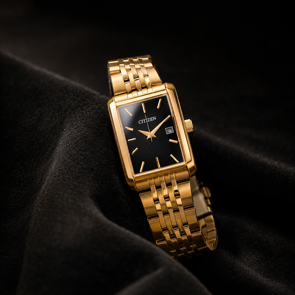 RELOJ HOMBRE CITIZEN QUARTZ RECTANGULAR GOLD BH1673-50E DORADO - 4