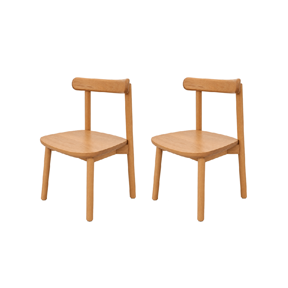SET DE 2 SILLAS COMEDOR DE MADERA NATURAL GREENSALT - 1