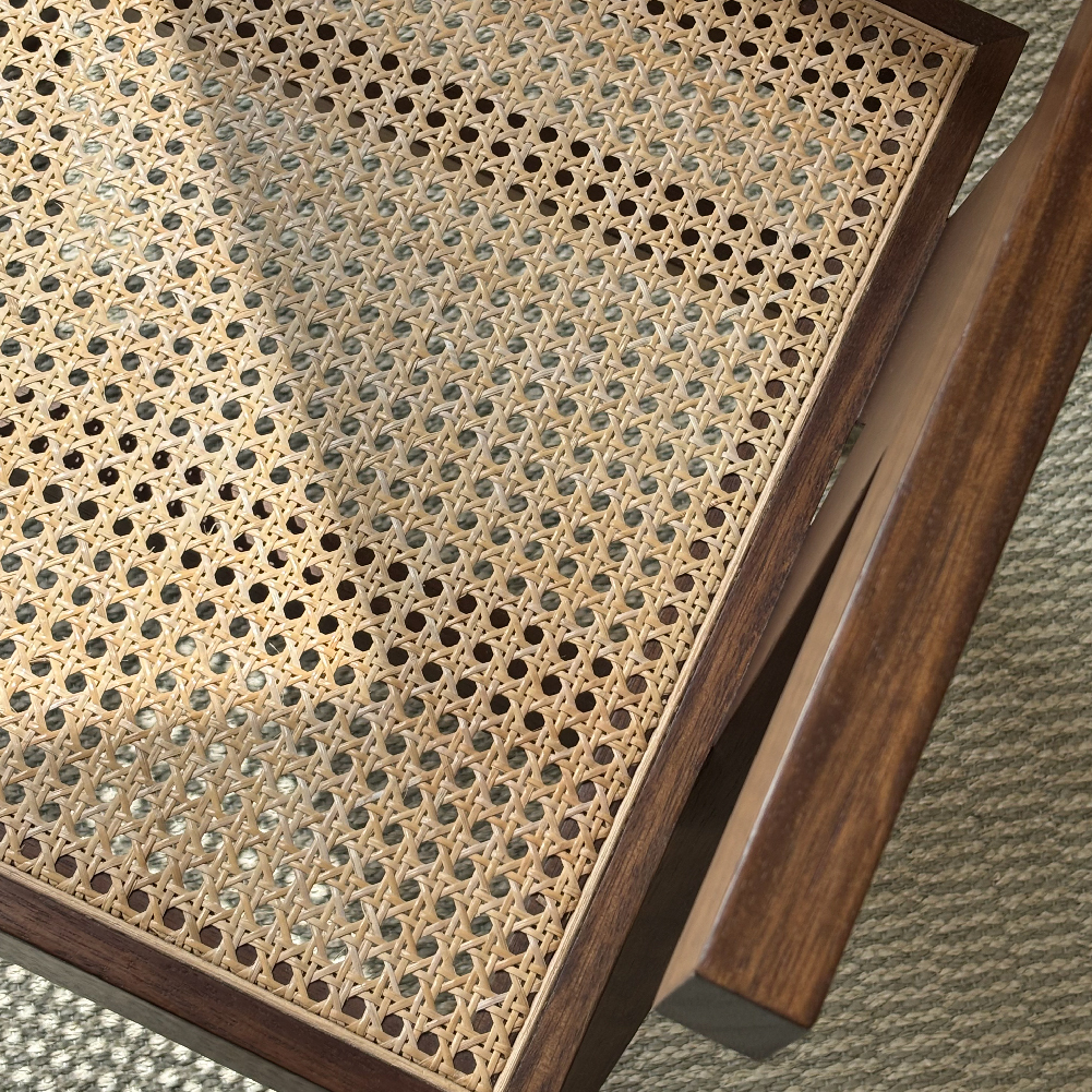 SILLA DE COMEDOR DE MADERA Y TEJIDO CON REPOSABRAZOS GREENSALT - 4